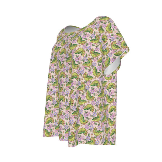 Cheerful Caterpillar Garden - Women’s Relaxed Fit Scoop Tee