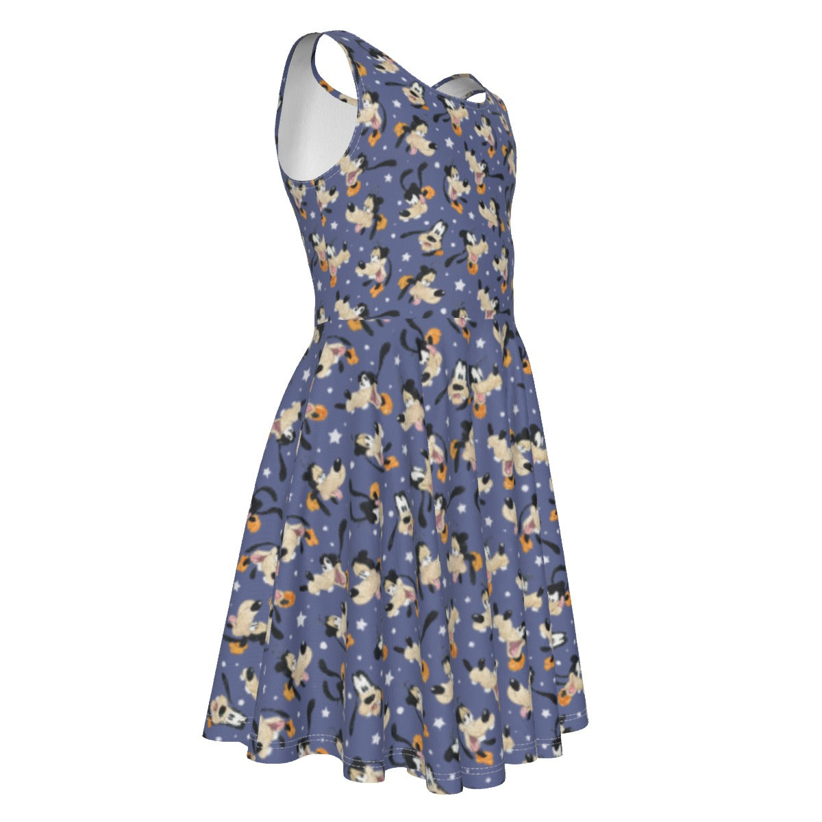 Funny Silly Dog - Kid's Sleeveless Skater Dress