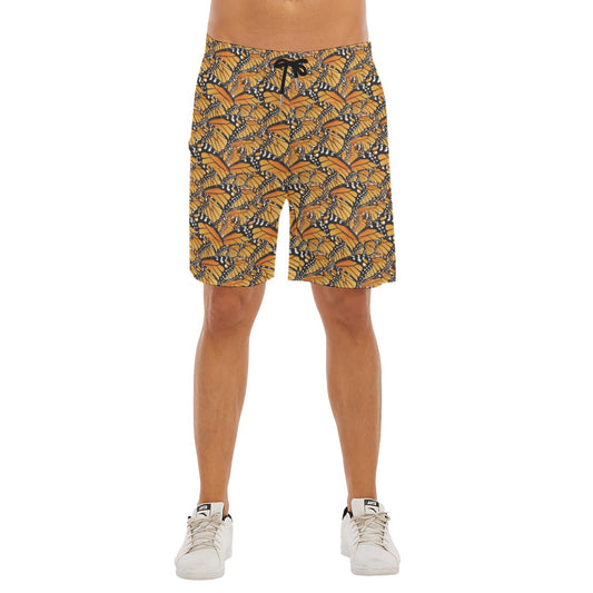 Animal Print - Monarch Butterfly - Men’s Pocket Beach Shorts