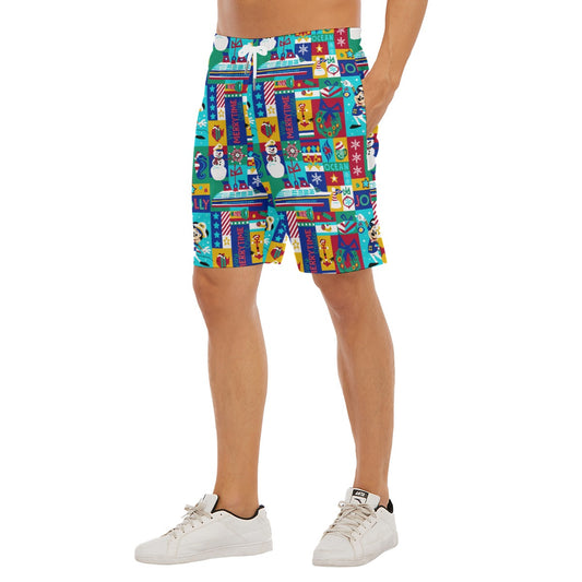 Sailor's Merry-at-Sea Patchwork - Men’s Pocket Beach Shorts