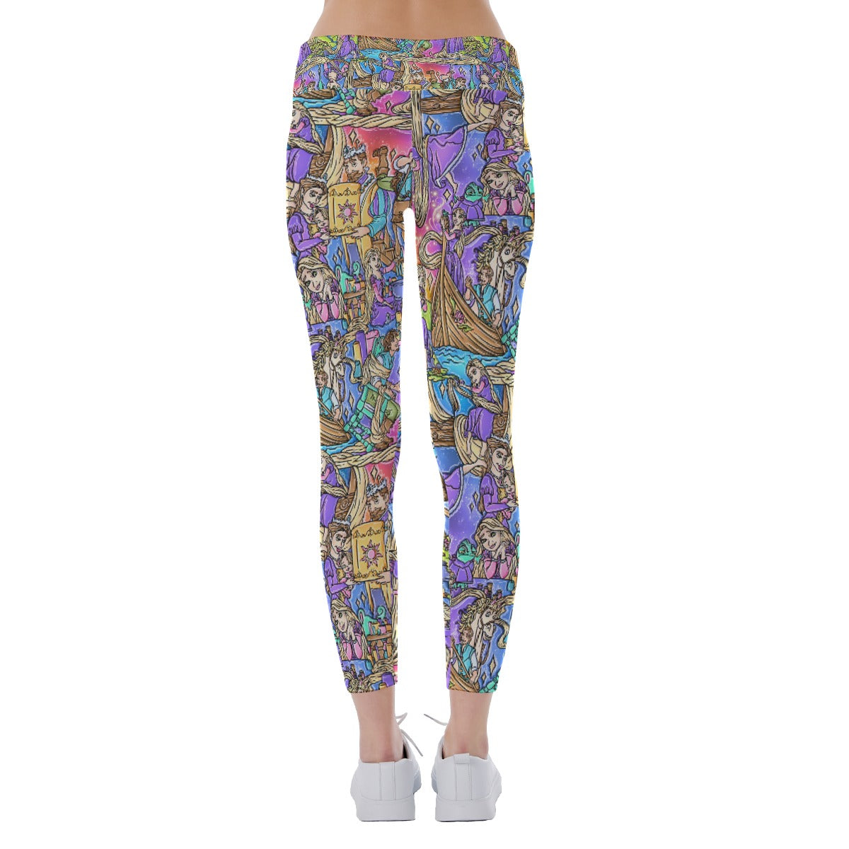 Golden Hair Storybook Scenes - Women's Yoga Leggings
