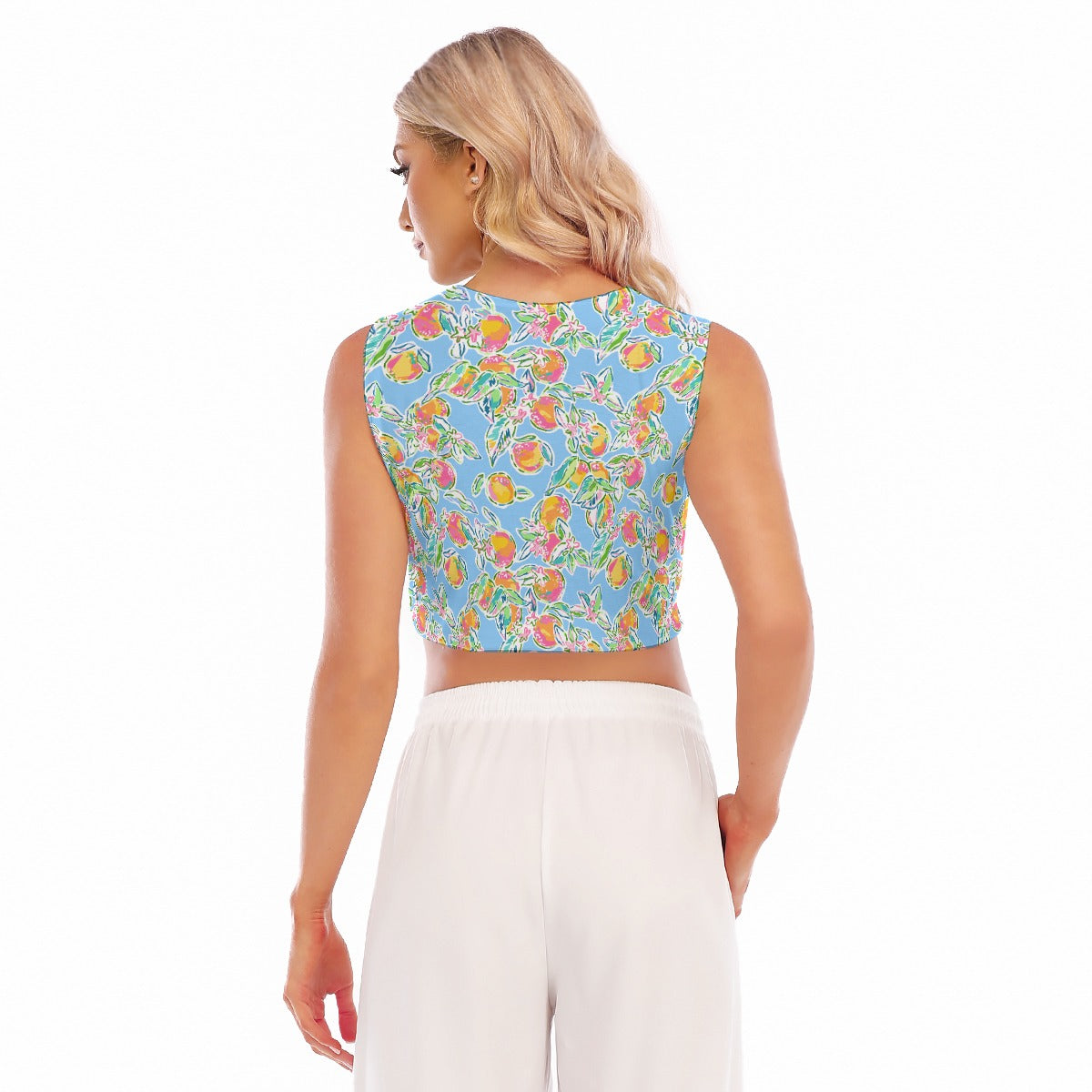 Peachy Keen - Women’s Sleeveless Cropped Tee