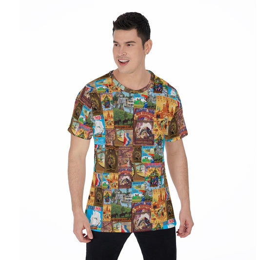 Vintage Frontier Ride Posters - Men's Short Sleeve T-Shirt