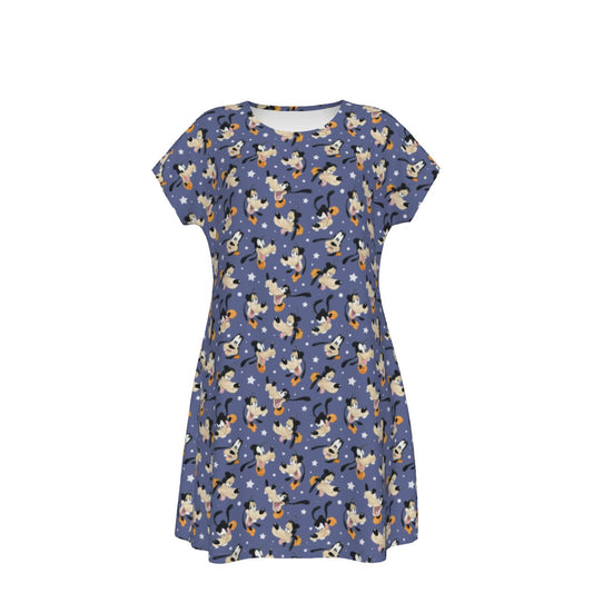 Funny Silly Dog - Women's T-Shirt Dress