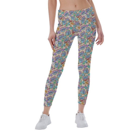 Tattoo Hearts Island Mischief - Women's Yoga Leggings