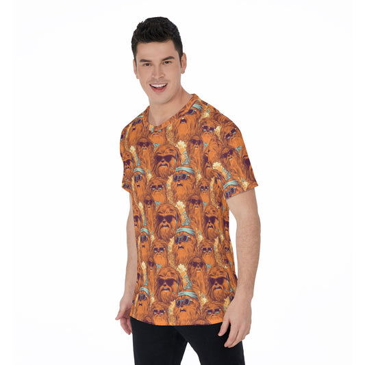 Retro Furry Friend Summer Vibes - Men's Short Sleeve T-Shirt