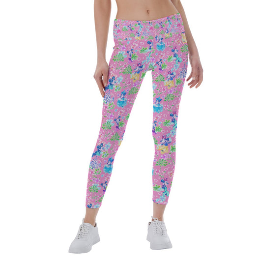 Princess Palm Party - Women's Yoga Leggings