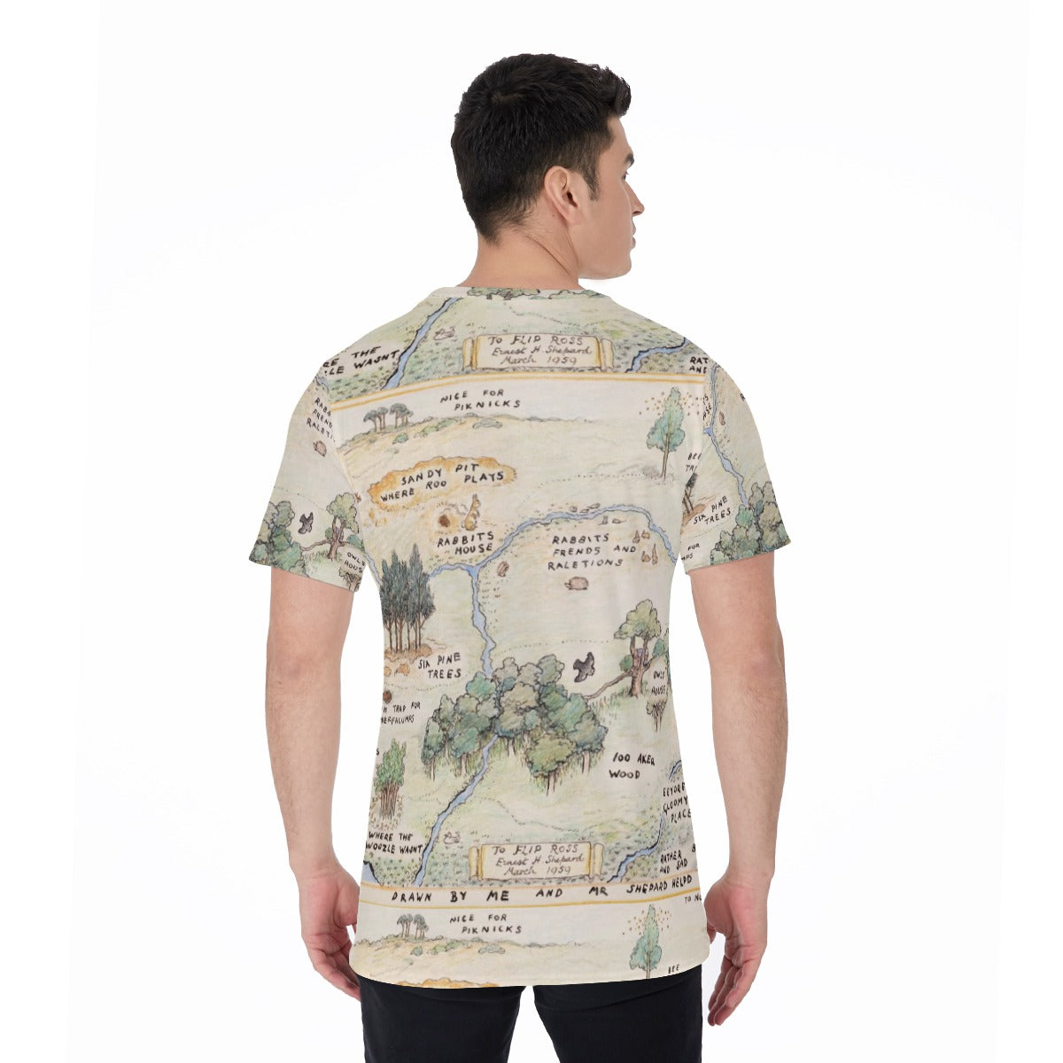 Hundred Acre Map - Men's Short Sleeve T-Shirt