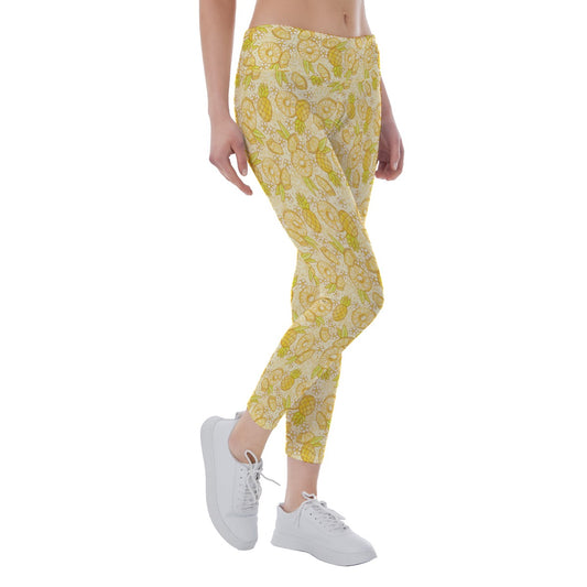 Summer Fruits - Pineapple - Women's Yoga Leggings