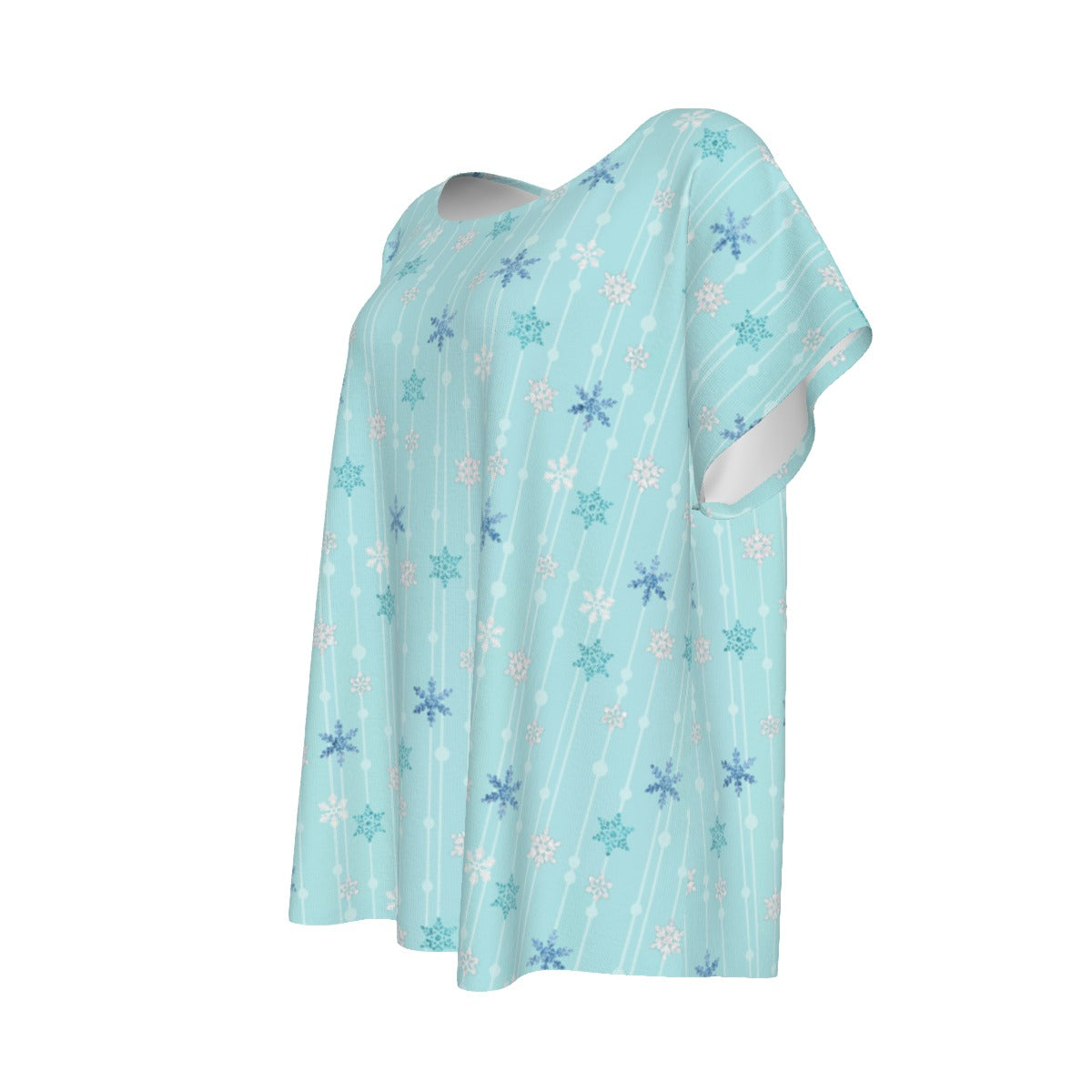 Ice Queen Snowflake Pattern - Women’s Relaxed Fit Scoop Tee