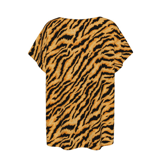 Animal Print - Tiger - Women’s Relaxed Fit Scoop Tee