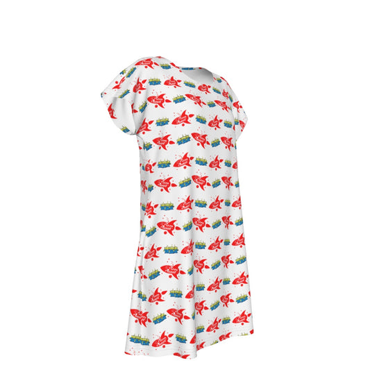 Galactic Rocket Party - Women's T-Shirt Dress