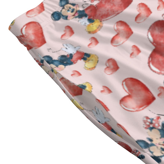 Valentine Mouse Couple - Women's Pocket Midi Skirt