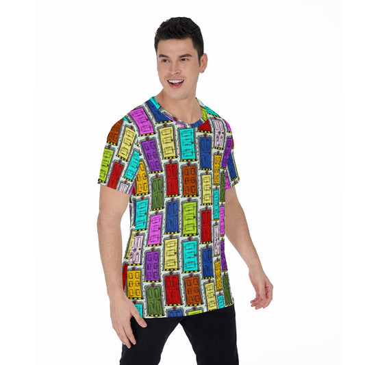 Sketchy Scare Doors - Men's Short Sleeve T-Shirt