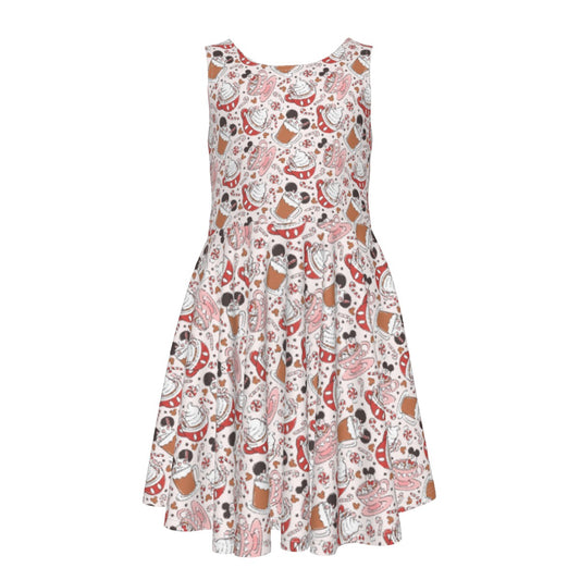 Magic Mouse Hot Chocolate - Kid's Sleeveless Skater Dress