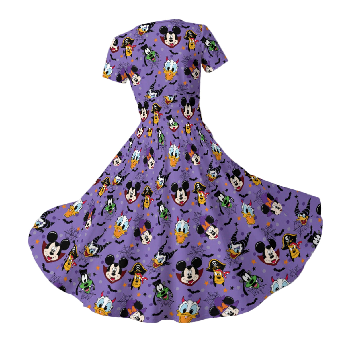 Halloween Friends in Costume - Women's V-Neck Ruched Midi Dress