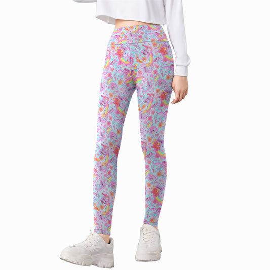 Neon Rainbow Mischief - Kid's Leggings