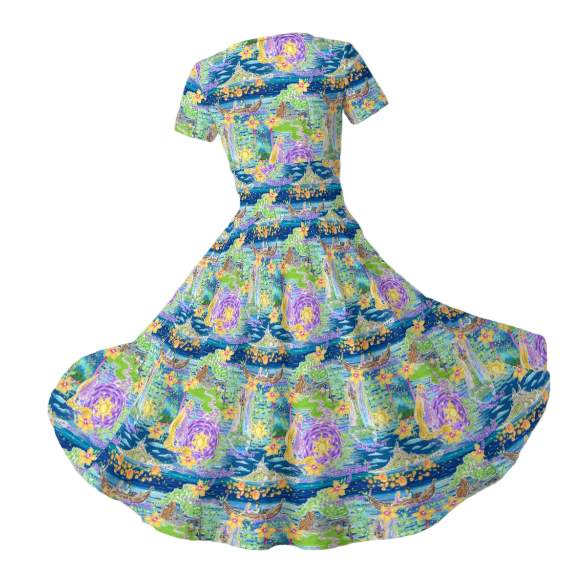 Lantern Festival Glow - Women's V-Neck Ruched Midi Dress