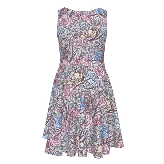 Fairytale Florals - Sleeping Beauty Inspired - Kid's Sleeveless Skater Dress