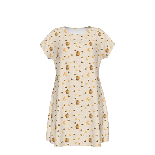 Sweet Hunny Pot & Bees - Women's T-Shirt Dress