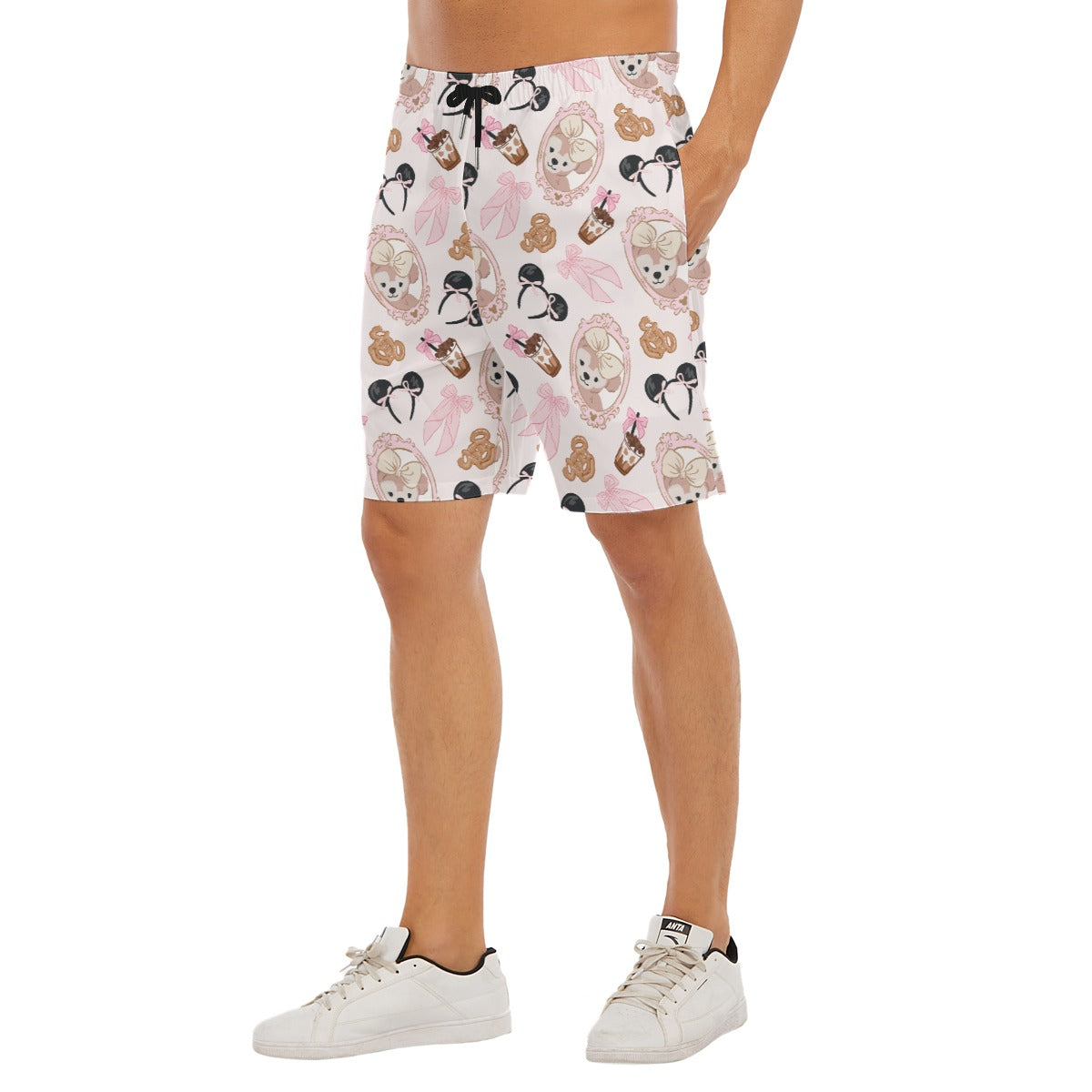 Bow Bear Sweet Day - Men’s Pocket Beach Shorts