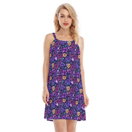 Fairytale Florals – Dark Sea Witch - Women’s Adjustable Sundress