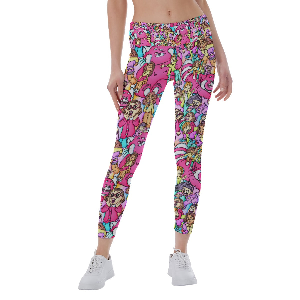 Red Panda Chaos Scenes - Women's Yoga Leggings