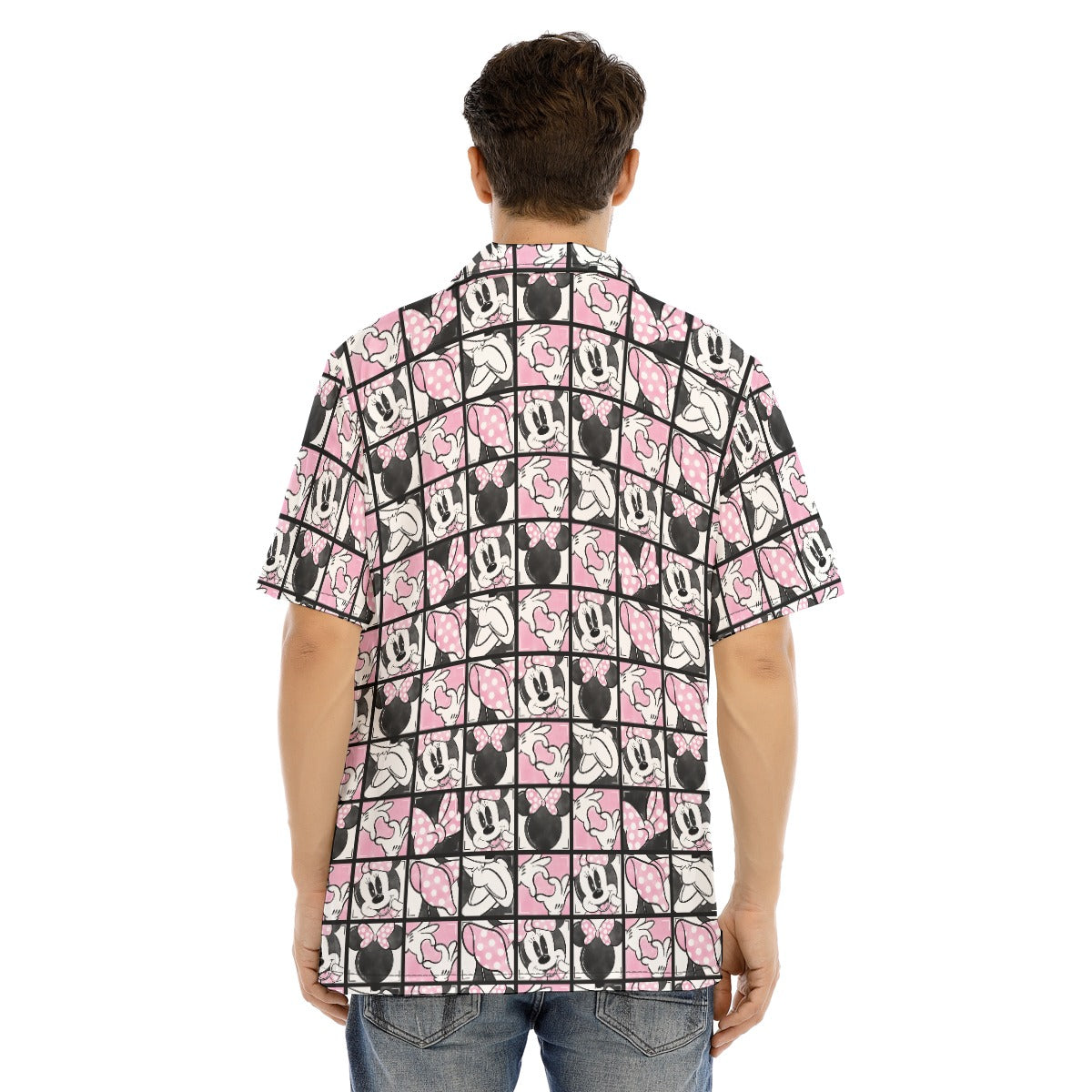 Mouse Bow Block Party - Men's Hawaiian Button Up Shirt