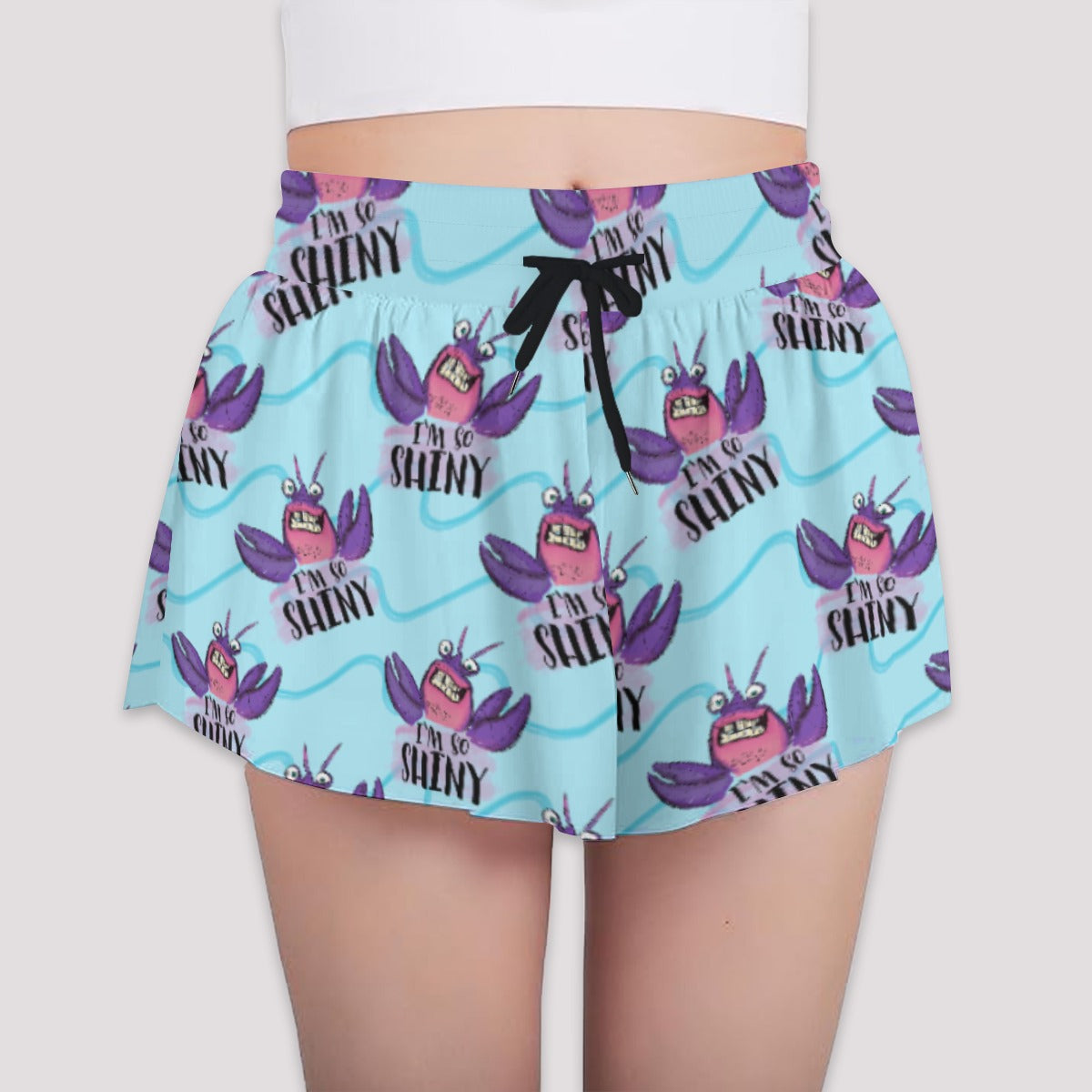 Shiny Deep-Sea Villain - Girls’ Flowy Pocket Shorts