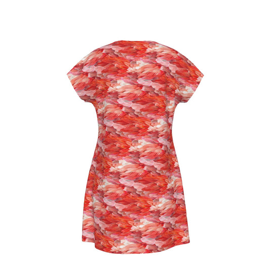 Animal Print - Flamingo - Women's T-Shirt Dress