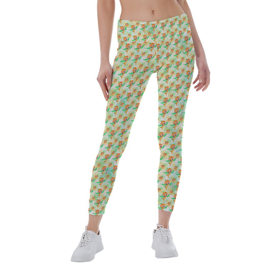 Sunny Citrus Thoughts - Women's Yoga Leggings