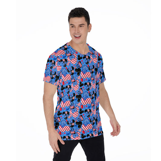 Mouse Fourth of July Celebration - Men's Short Sleeve T-Shirt