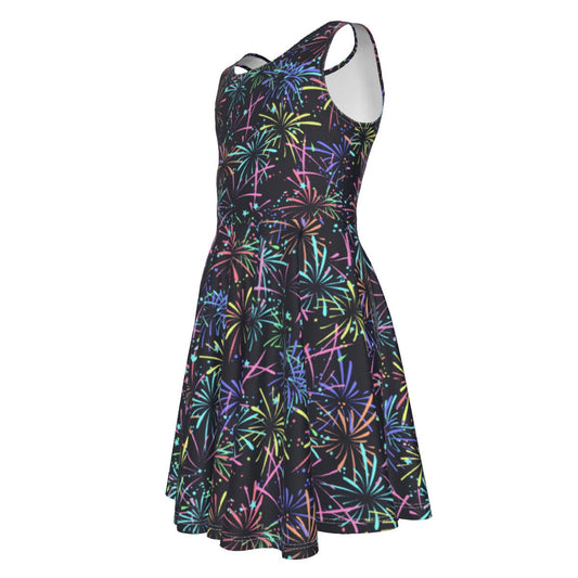 Fireworks - Kid's Sleeveless Skater Dress