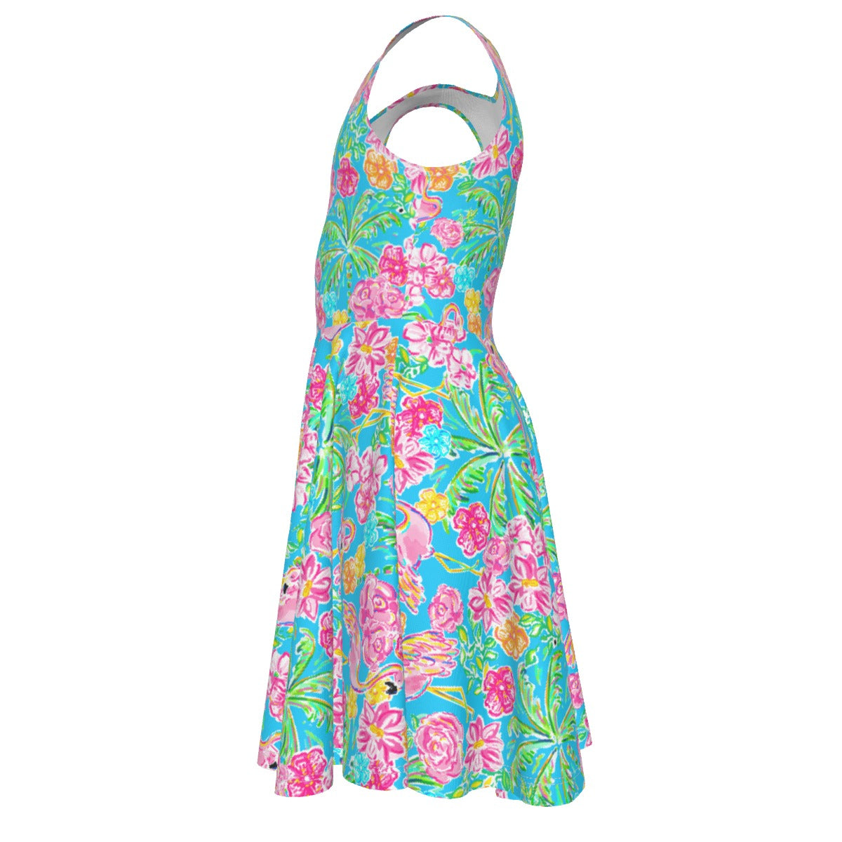 Flamingo Fiesta - Kid's Sleeveless Skater Dress