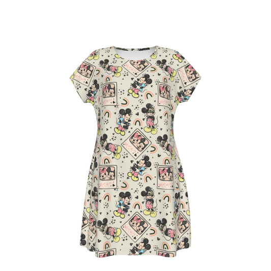 Retro Camera Mouse - Women's T-Shirt Dress