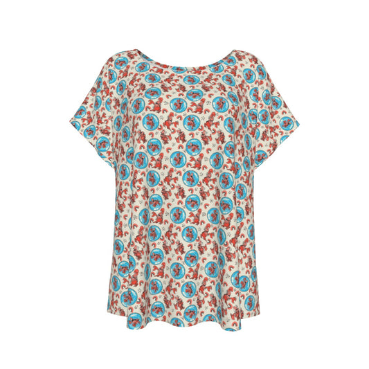 Joyful Crab by the Sea - Women’s Relaxed Fit Scoop Tee