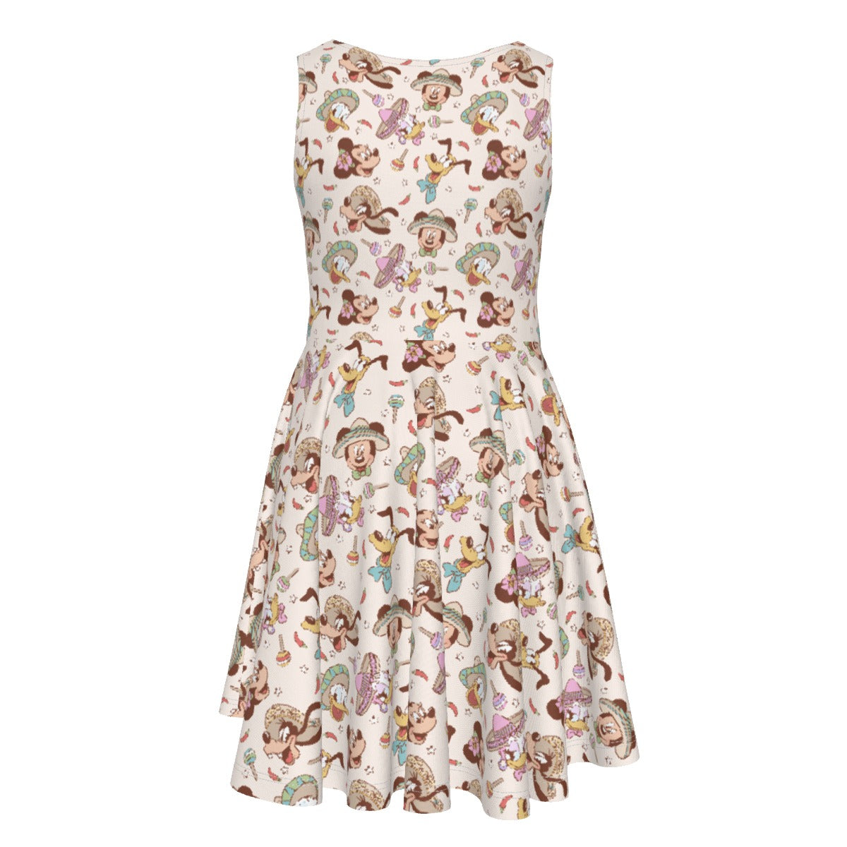 Fiesta Sombrero Pals - Kid's Sleeveless Skater Dress