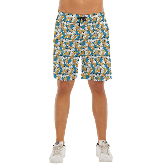 Many Faces of Feisty Duck - Men’s Pocket Beach Shorts