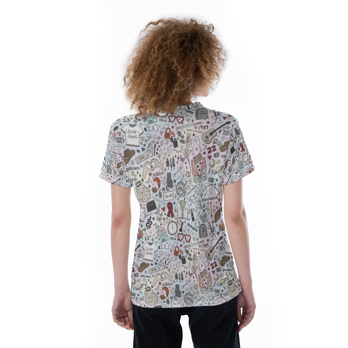 Every Era Collage - Women's Short Sleeve V-Neck T-Shirt
