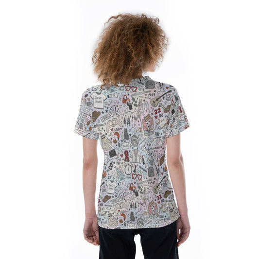 Every Era Collage - Women's Short Sleeve V-Neck T-Shirt
