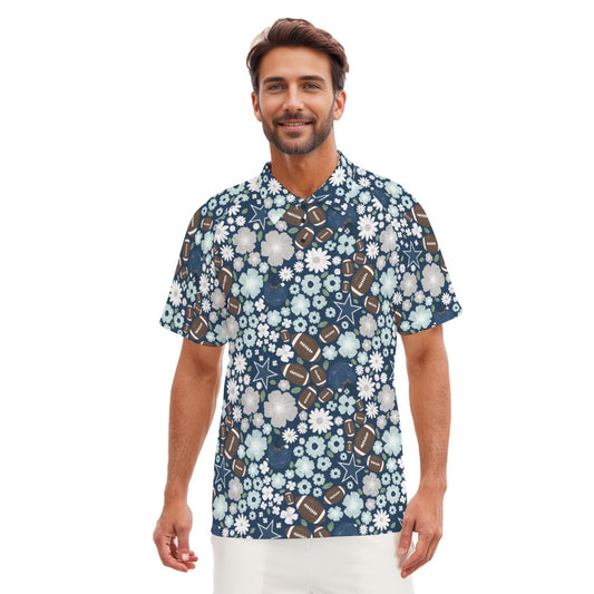 Blue Star Blooms - Men's Polo Shirt