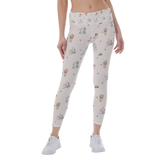 Storybook Christmas Cameo Mix - Women's Yoga Leggings
