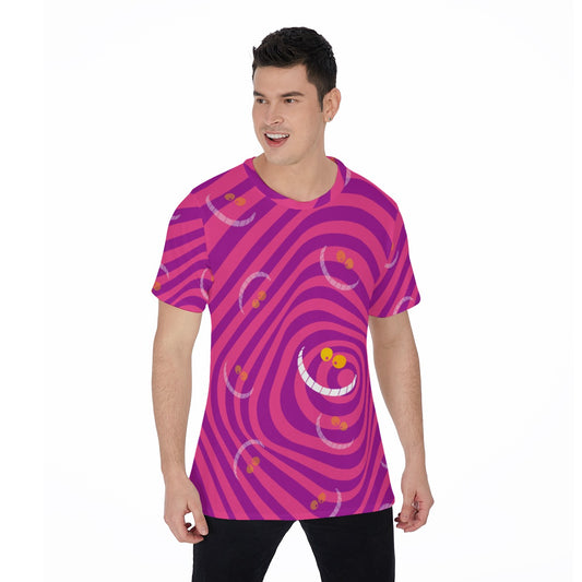 Whimsical Grinning Stripes - Men's Short Sleeve T-Shirt