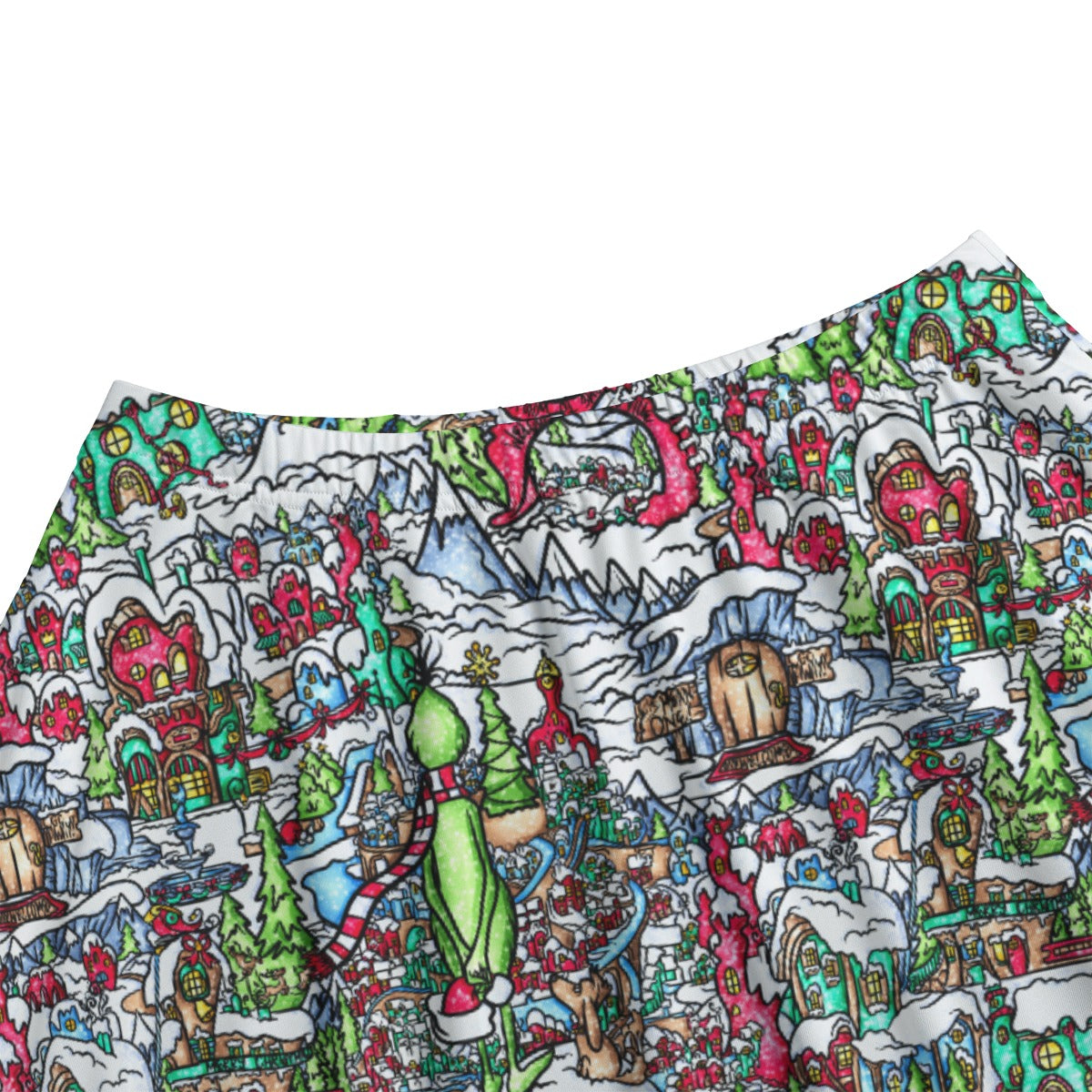 Whimsical Village Winter Wonderland - Women's Pocket Skater Skirt