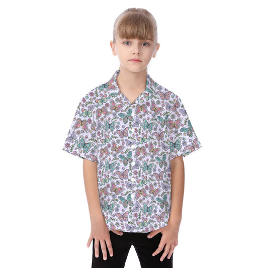 Butterfly Magic - Kid's Hawaiian Button Up Shirt