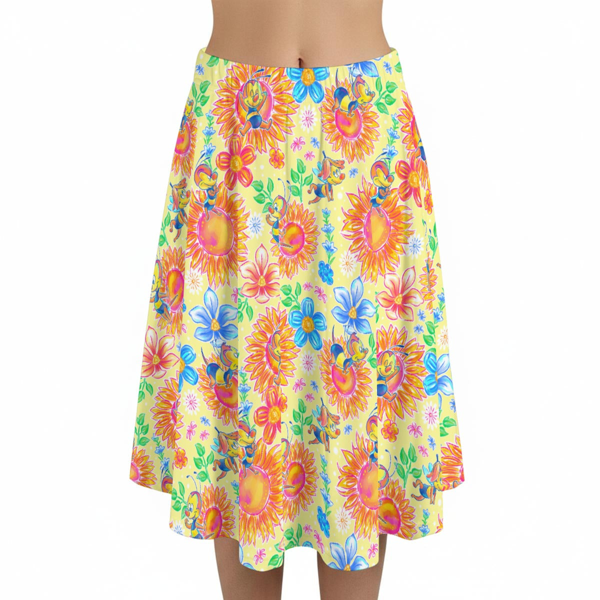 Buzzing Garden Buddy - Women’s Pocket Midi Skirt