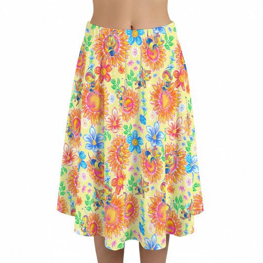 Buzzing Garden Buddy - Women’s Pocket Midi Skirt