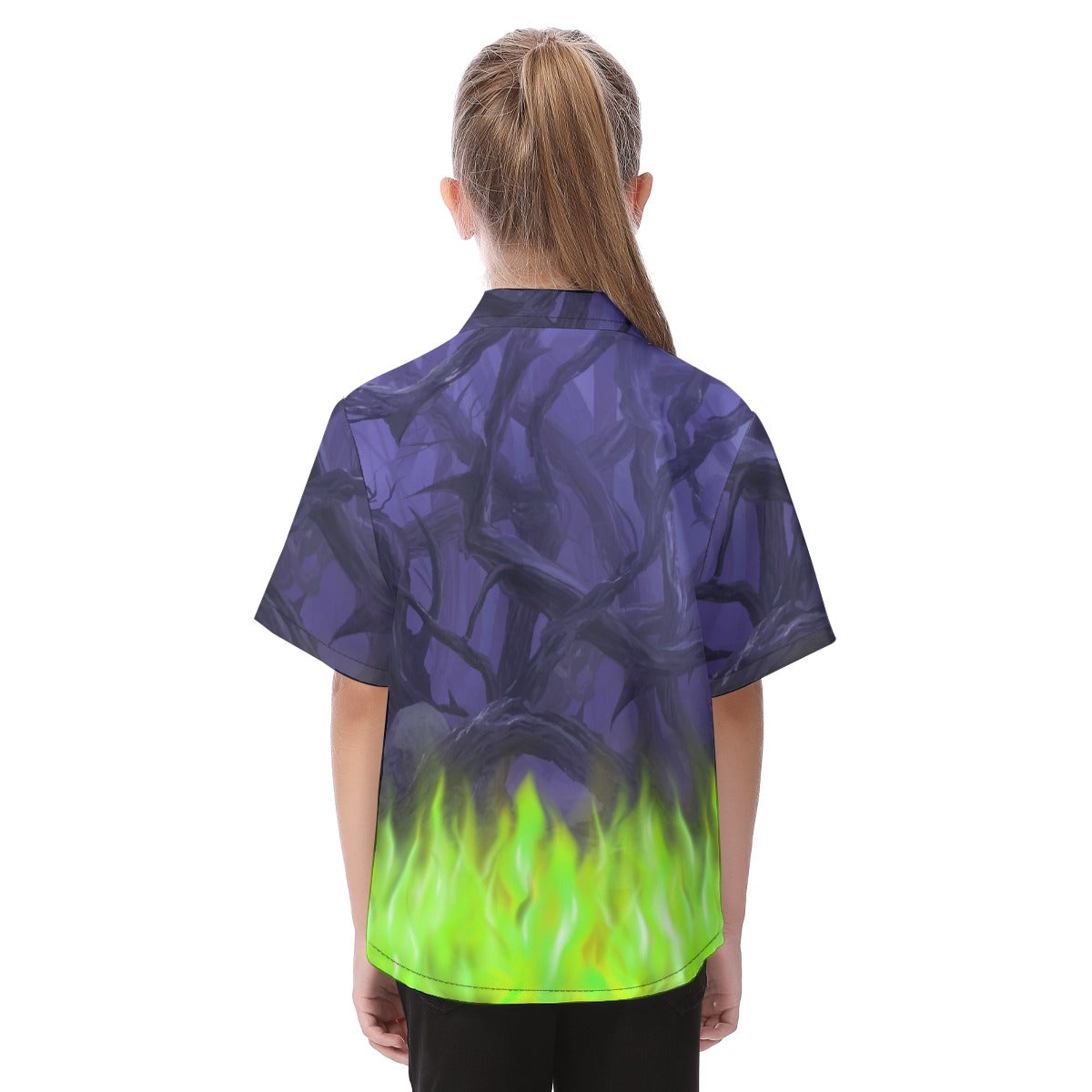 Enchanted Thorn Forest - Kid's Hawaiian Button Up Shirt