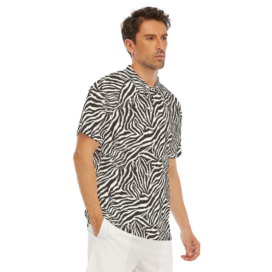 Animal Print - Zebra - Men's Polo Shirt