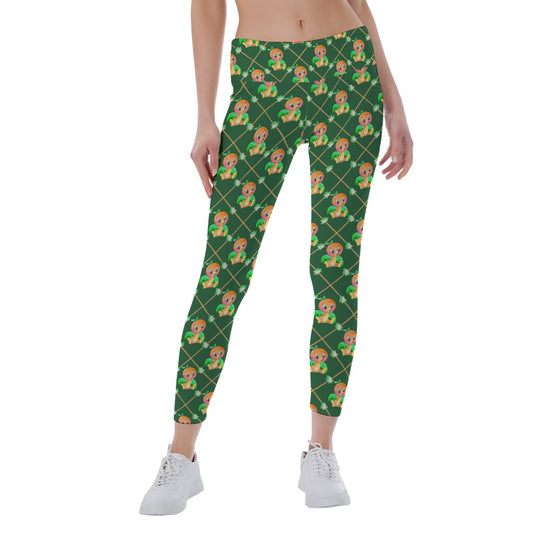 Geometric Citrus Delight - Women's Yoga Leggings